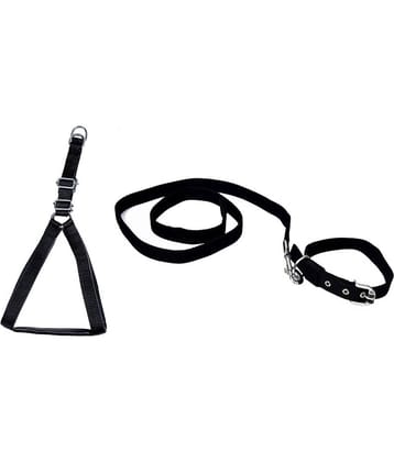 Tame Love Combo Dog Harness Leash Collar for small pet (Blue Color-0.75 Inch)