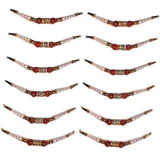 (Pack of 12) CHARKEE Fancy 12 Bhaiya Bhabhi Rakhi (Multicolour)