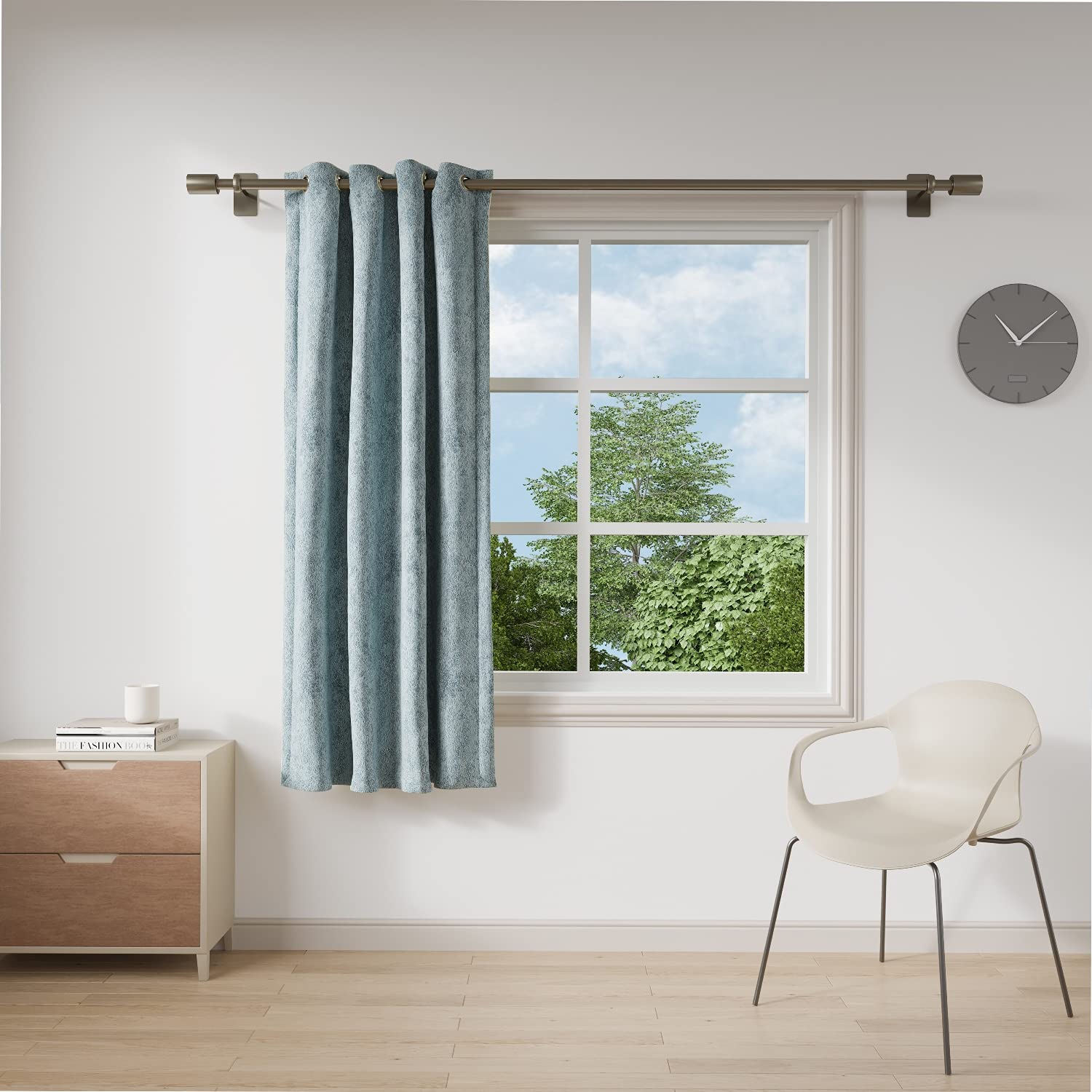 DDECOR - 100% Polyester Window 5 Ft|135 CM X 160 CM| - Blue