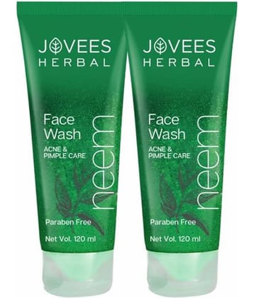 Jovees Herbal Neem Face Wash With Tea Tree Extracts For Oily & Acne Prone Skin 120ml (Pack of 2)