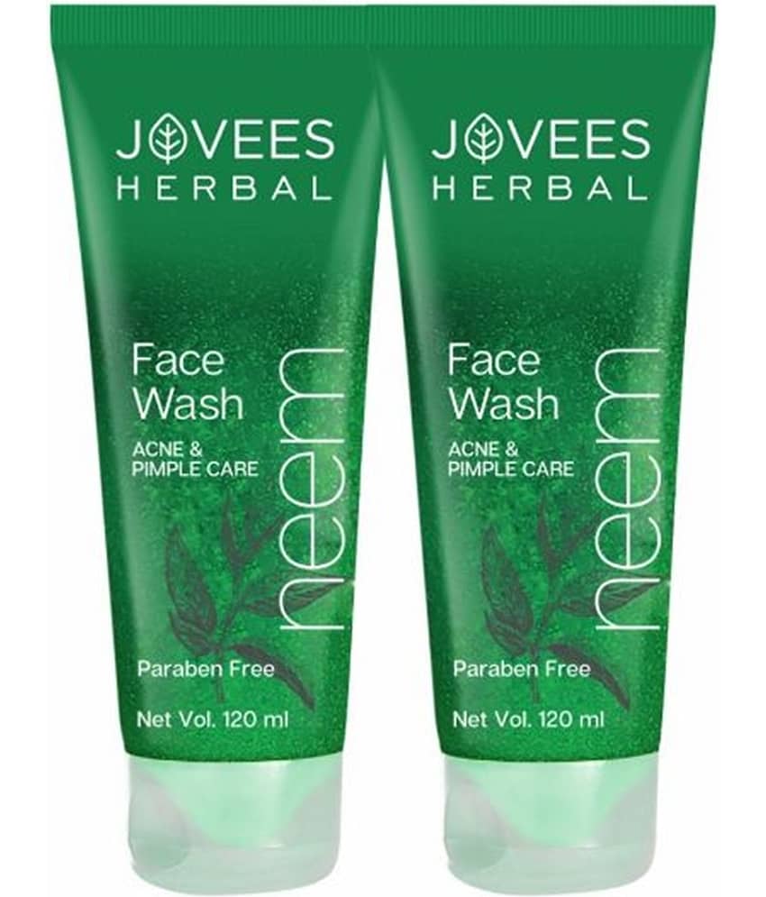 Jovees Herbal Neem Face Wash With Tea Tree Extracts For Oily & Acne Prone Skin 120ml (Pack of 2)
