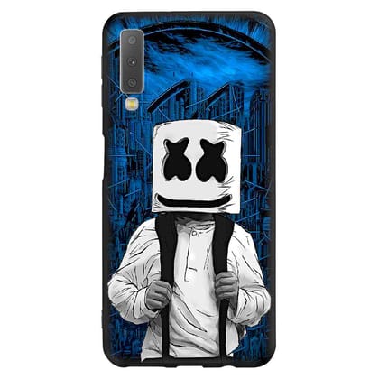 WHITE MARSHMELLO Samsung A7 2018 Premium Embossed Mobile cover