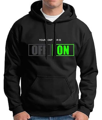 code yellow Fleece Hooded Men's Sweatshirt - Black ( Pack of 1 )