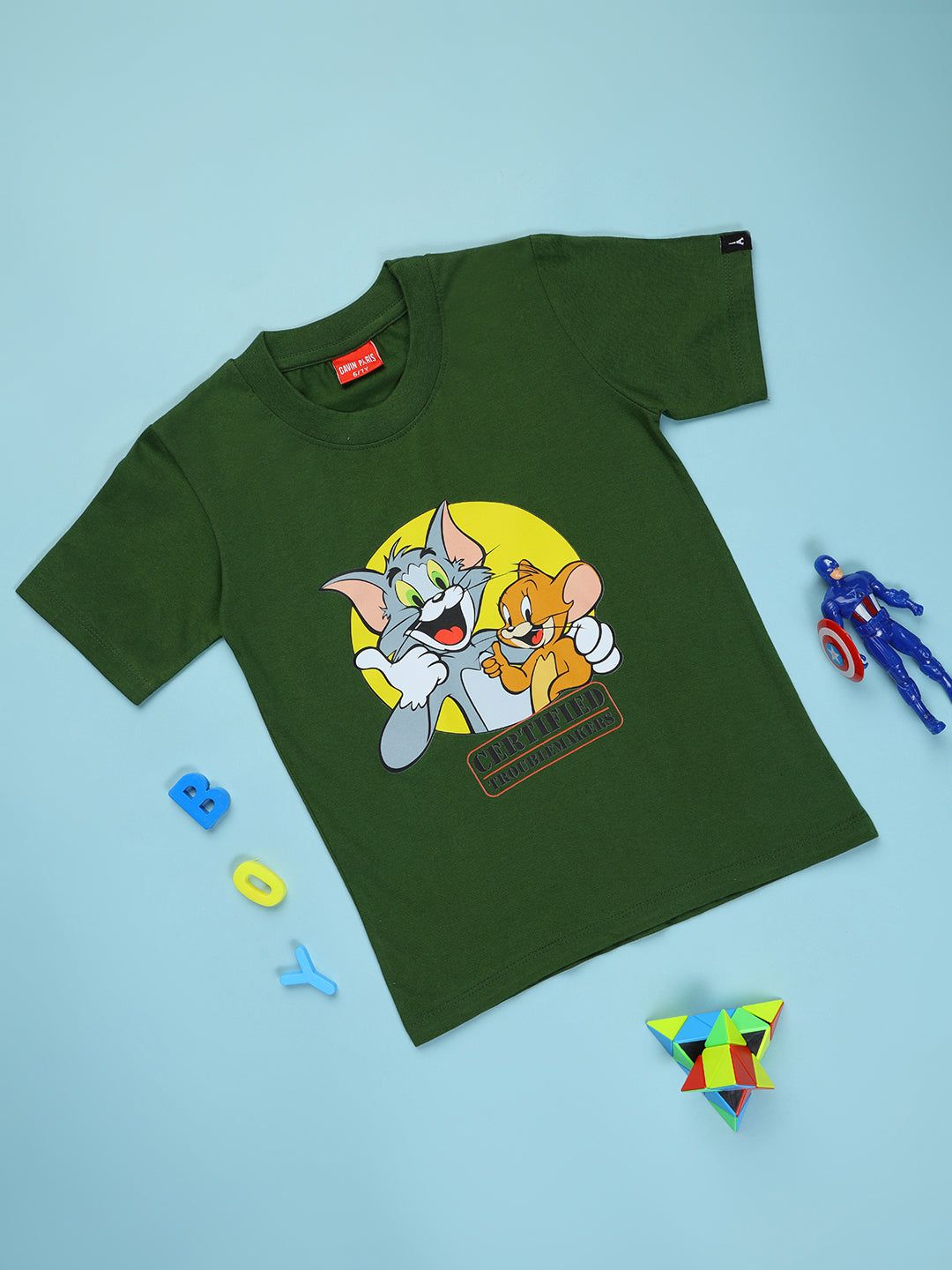 Certified T-shirts for Boys & Girls-4-5Y / Dark Green