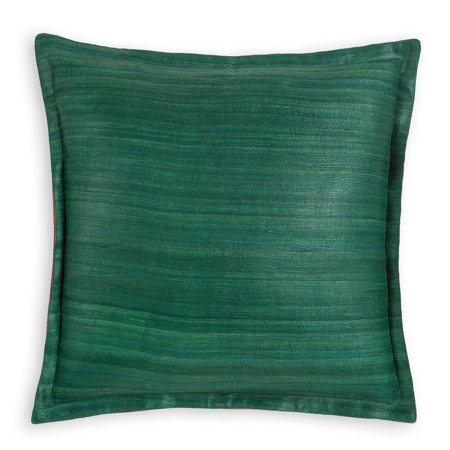 Handloom Tussar Silk Cushion Cover 16x16 Inches Pack of 1