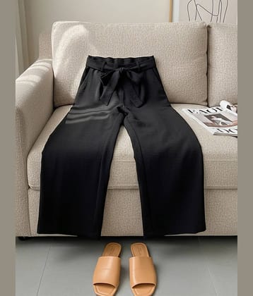 DTR FASHION Women Cotton Blend Wide Leg Trousers ( Beige )