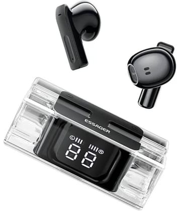 VERONIC Power Slide Bluetooth True Wireless (TWS) In Ear 25 Hours Playback Powerfull bass,Fast charging IPX4(Splash & Sweat Proof) Black