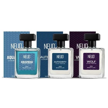 NEUD Luxury Perfume Gift Set for Men 3x50ml - Long-Lasting Strong Fragrances for Daily and Party Use