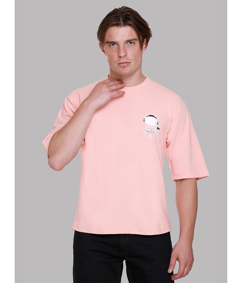 PASURE Pack of 1 Cotton Regular Fit Men's T-Shirt ( Pink )