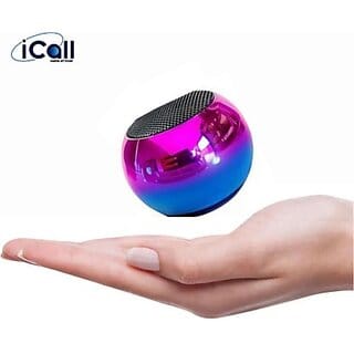 (Pack of 50) iCall Smallest M4 Wireless Bluetooth Speaker 5W Stereo Channel Portable Bass Speaker with Mic Multicolor