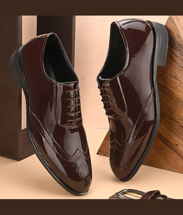 John Karsun Brown Men's Derby Formal Shoes