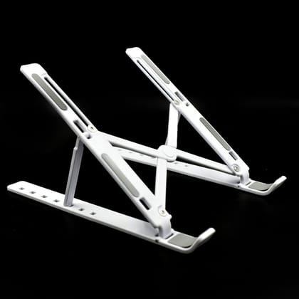 Adjustable  Ergonomic Foldable Portable, Holder Riser Tablet Stand Plastic (Use In 14 inch Laptop)