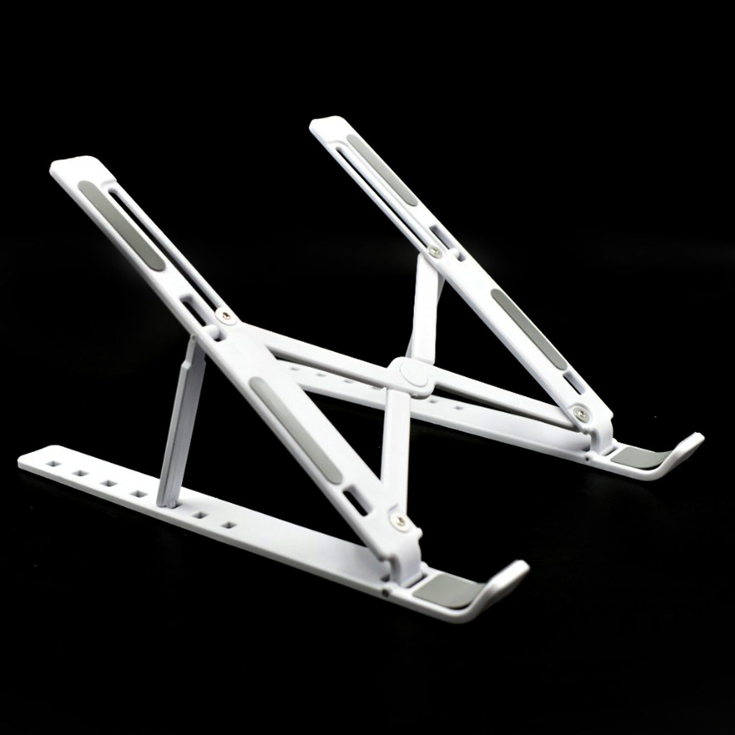 Adjustable  Ergonomic Foldable Portable, Holder Riser Tablet Stand Plastic (Use In 14 inch Laptop)
