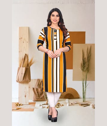KETAKI FASHION Pack of 1 Crepe Printed Straight Women's Kurti - ( Multicolor )