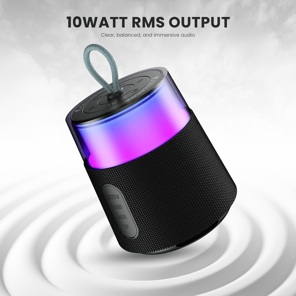 Cellecor CLB-80 BOOM | 10 Hr Playtime | BT-v5.3 | 2600mAH | Water Resistant 10 W Bluetooth Speaker- Grey
