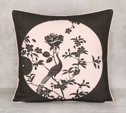 India Circus Celine Flaunt - Cotton Duck Cushion Cover- 12 X 12 Inch
