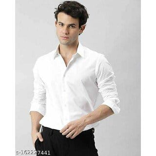 Baleshwar Men White Solid Casual Shirt (Pack of 2 )