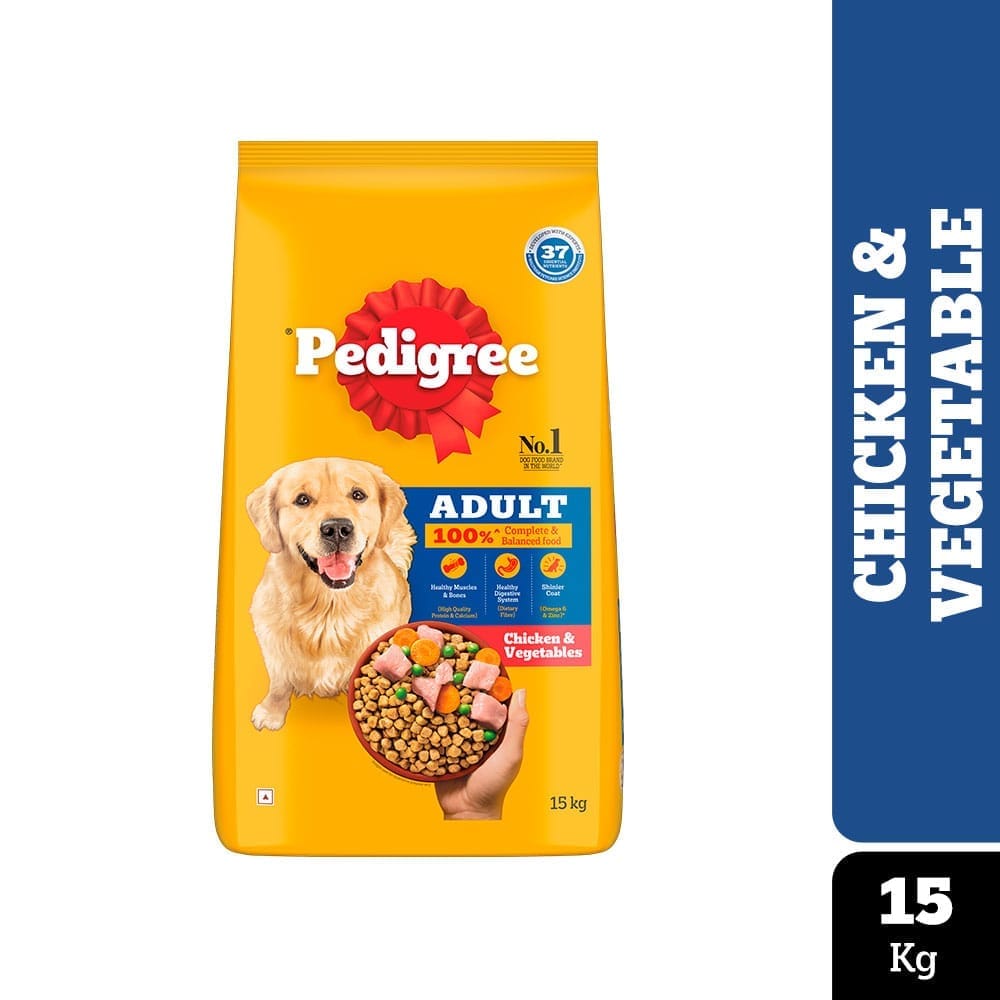 Pedigree Chicken &amp; Vegetables Adult Dry Dog Food 15kg