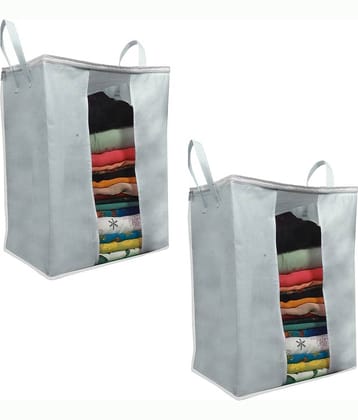 PrettyKrafts XXXL Saree Cover/Sari Organizer with Handles and Transparent Front Extra Large Sari Cover