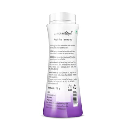 Layer'r Wottagirl Purple Twist Perfumed Talc for women | 150g (Pack of 1)