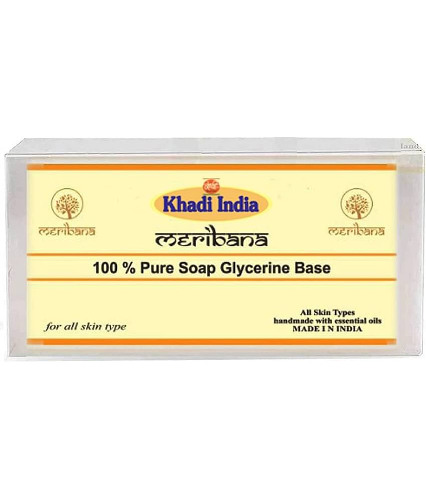 Premium Khadi Antibacterial Transparent Ultra Clear Glycerin Pour Bathing Bar for All Skin Type ( Pack of 1 )