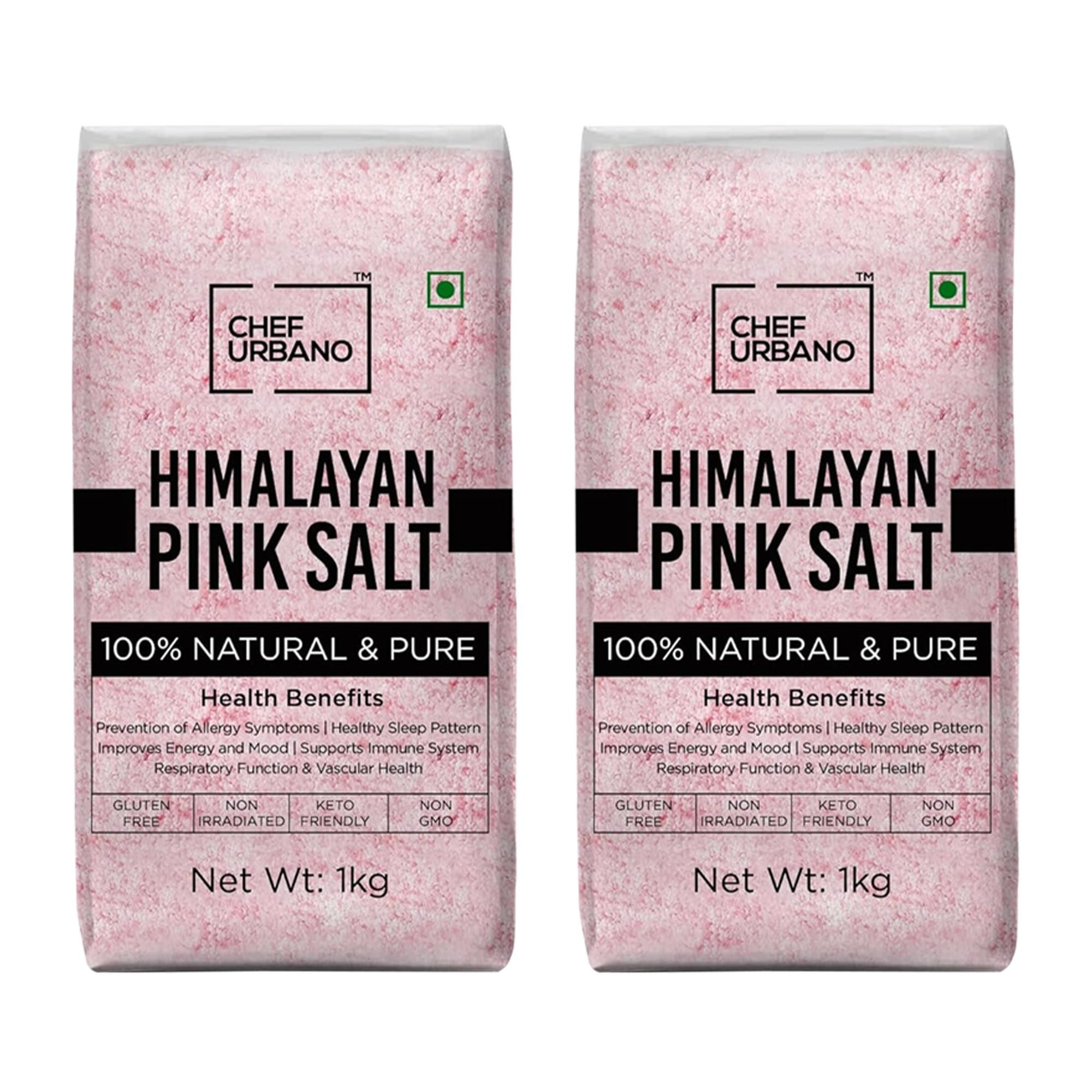 Chef Urbano Combo Himalayan Pink Salt Pouch 1 Kg Pack Of 2