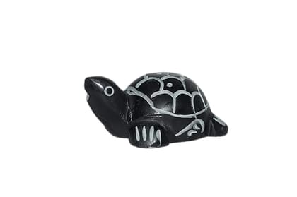 Decorative Metal Sea Turtle Figurine, Black, Cast Iron, Handcrafted Shell Pattern Design, Coastal Beach Nautical Home Decor