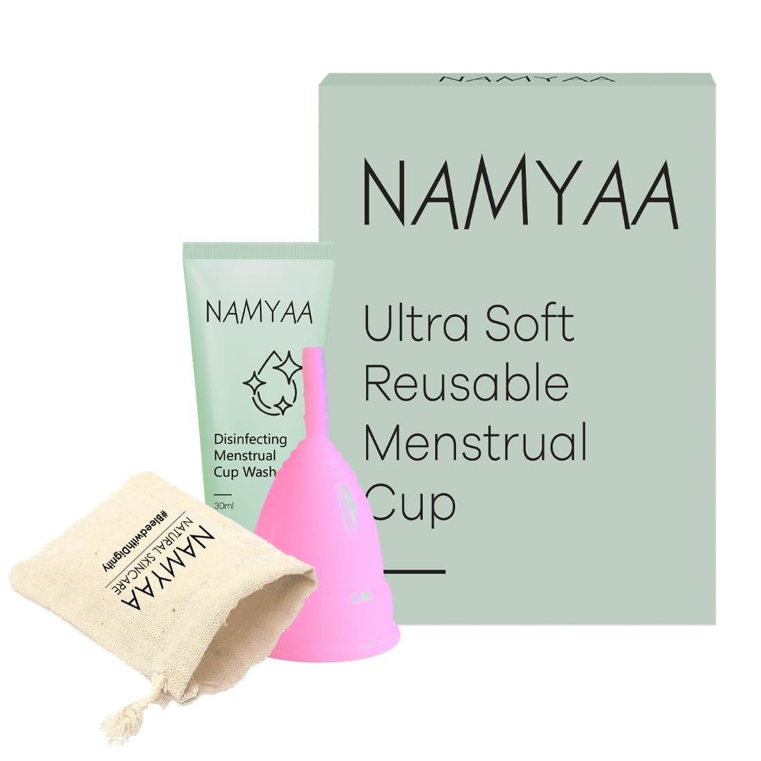 Namyaa Ultra Soft Reusable Menstrual Cup, Medium 16 - 20ml