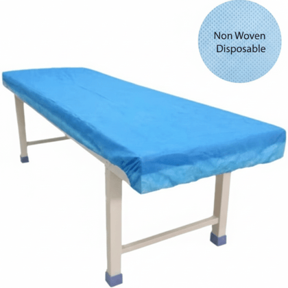 KUDIZE Disposable Non-Woven Bed Sheet for Hospital, Hotel, Spa and Beauty Parlor (Blue, 30 x 82 Inch/76 x 208 cm) (Pack of 10)