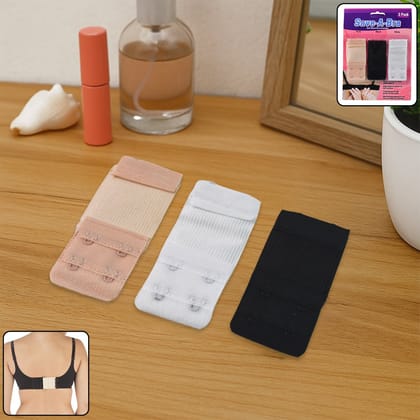 Adjustable 3-Piece Bra Extender Set with 2-Hook