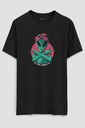 Alien Gangsta- Half sleeve t-shirt-XS