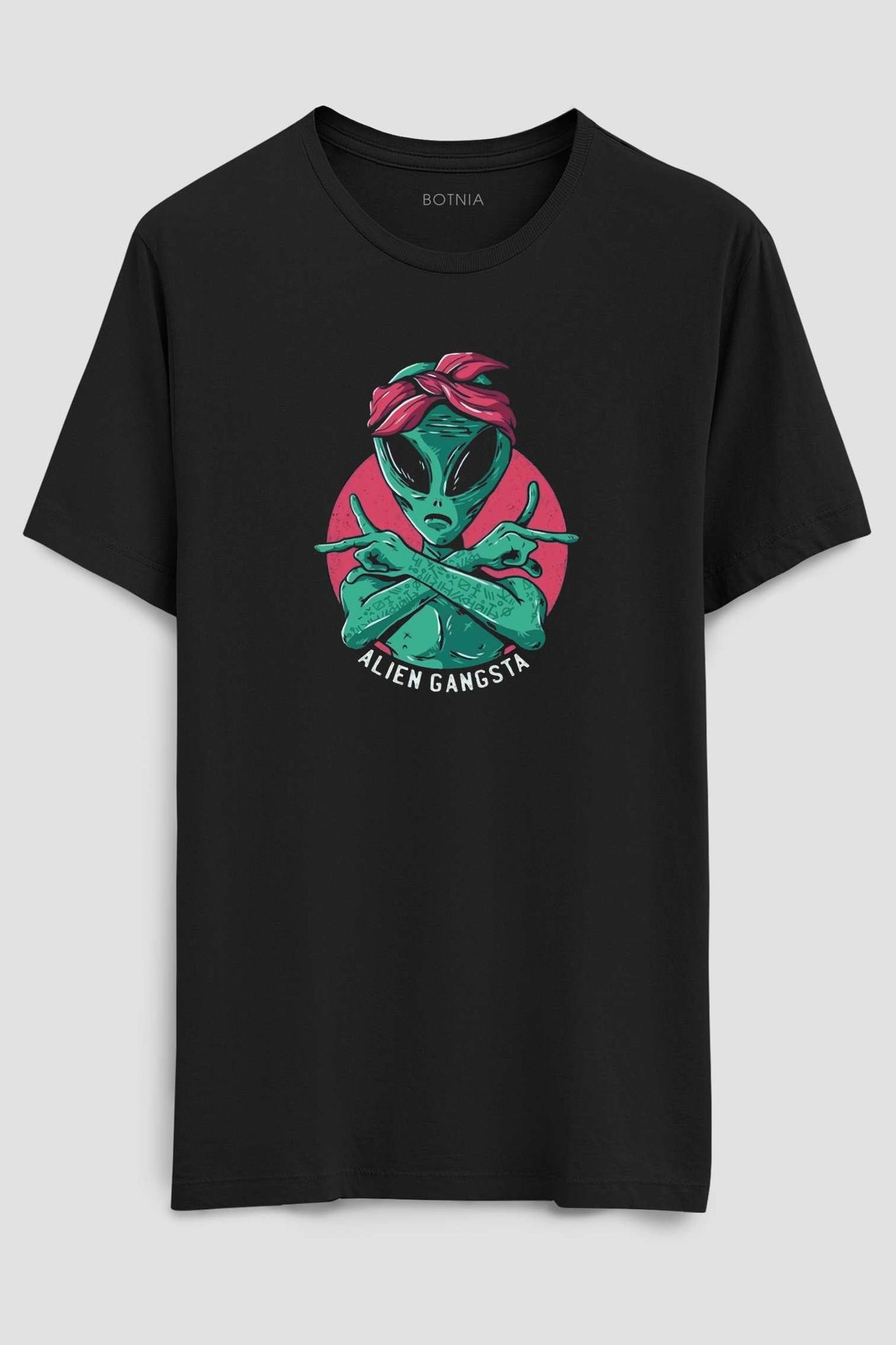 Alien Gangsta- Half sleeve t-shirt-XS