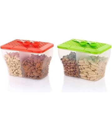 Analog Kitchenware Dal/Masala/Vegetable Plastic Multicolor Multi-Purpose Container ( Set of 2 )