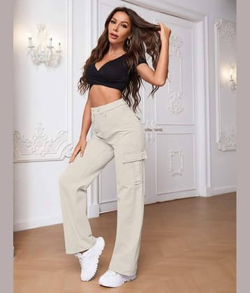 9x denims - Cream Denim Regular Fit Women's Jeans ( Pack of 1 )