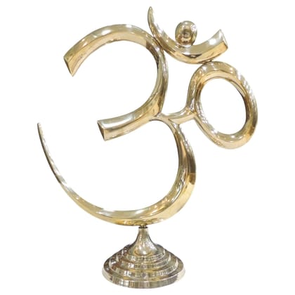 Brass Standing Om | Temple & Office Vastu Decor, Height : 24 Inch (FMAS785 O)