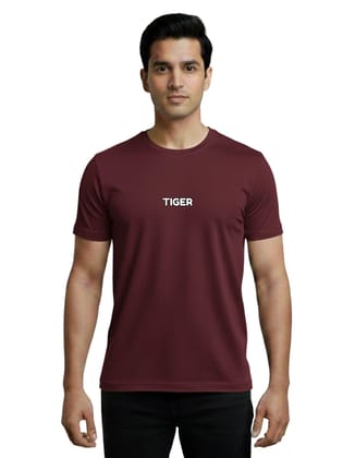 Tiger Optimistic Cartoon Graphic Cotton Round Neck 180 GSM T-Shirt