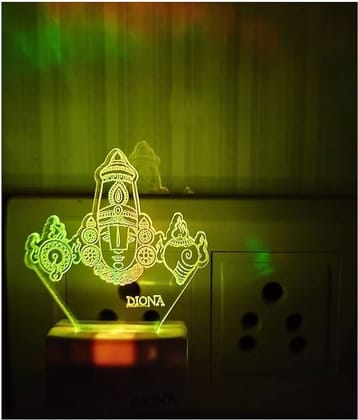 DIONA Night Lamp Tirupati Balaji Venkateshwara Govinda LED Night Light