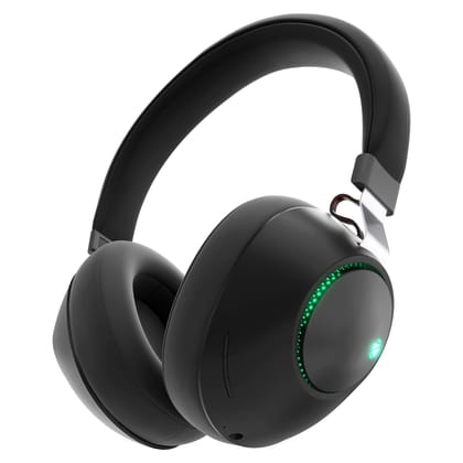 ZEBRONICS Duke Over Ear Wireless Headphone with Up to 60h Backup,Supports Bluetooth,Dual Pairing,Gaming Mode,Environmental Noise Cancellation (ENC),LED Lights,Deep Bass,Voice Assistant Support (Black) ZEBRONICS Duke Over Ear Wireless Headphone with Up to