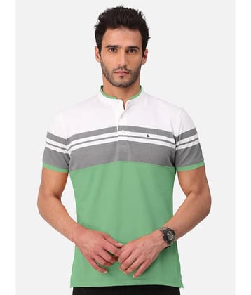 BULLMER Pack of 1 Cotton Blend Regular Fit Men's T-Shirt ( Mint Green )