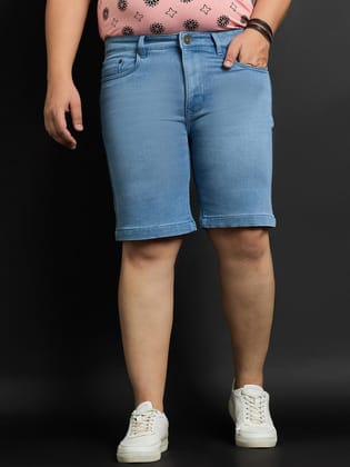 Men Plus Size Trot Washed Shorts - 2XL