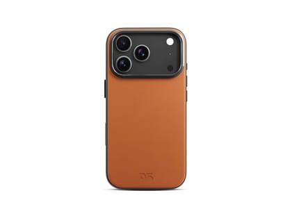 Daily Objects Leatherite MagSafe Phone Case Cover for iPhone 17 Pro - Tan-Grey