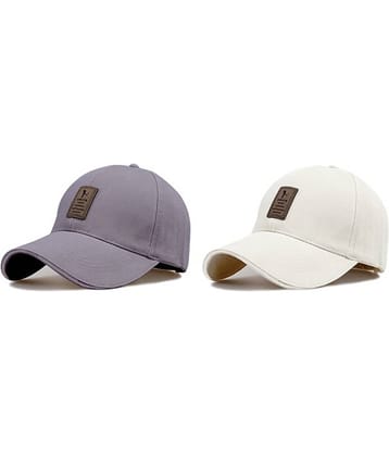 Bolax Pack of 2 cotton Men's Cap ( Grey )