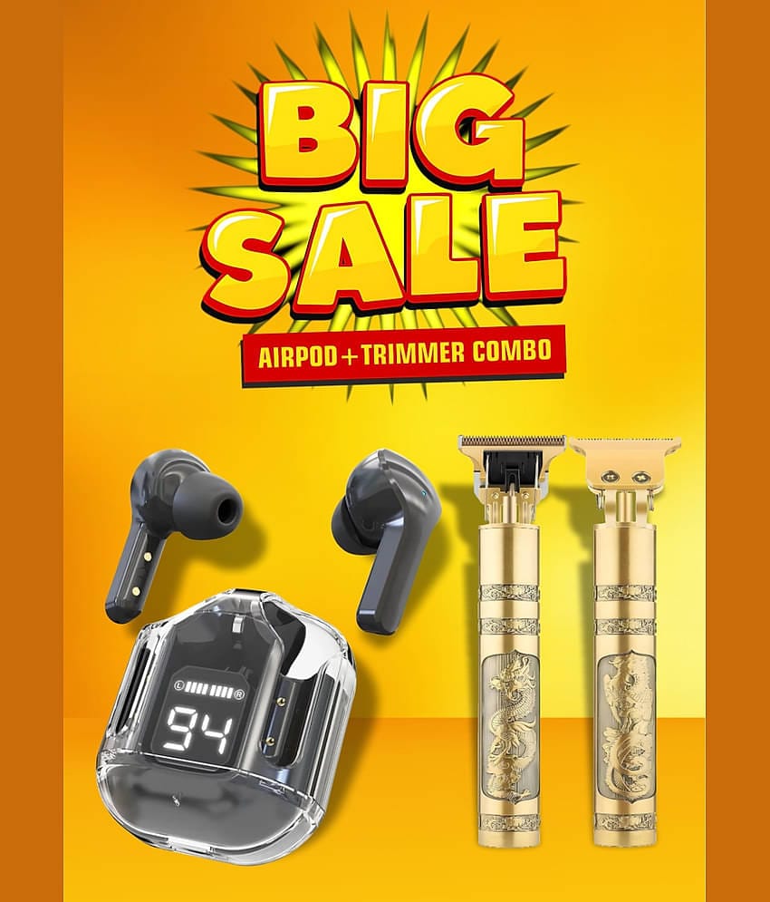 Neo ULTRAPOD BLACK Bluetooth True Wireless (TWS) With Hair Trimmer