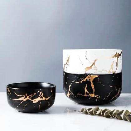 Rumbling Ceramic White Bowls