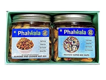 Roasted Almonds Cashew Mix & Protein Supermix 630 Gms Gift Box of 2