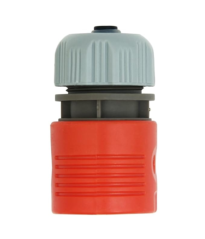 Divine Tree Plastic Hose Connector for Water Stop, Grey & Orange - 1/2 Inch
