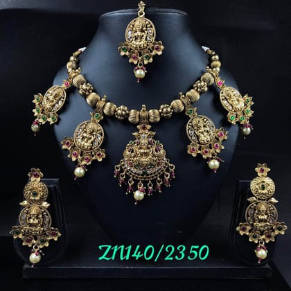 ZEVAR I Gold Plated Choker Necklace Set