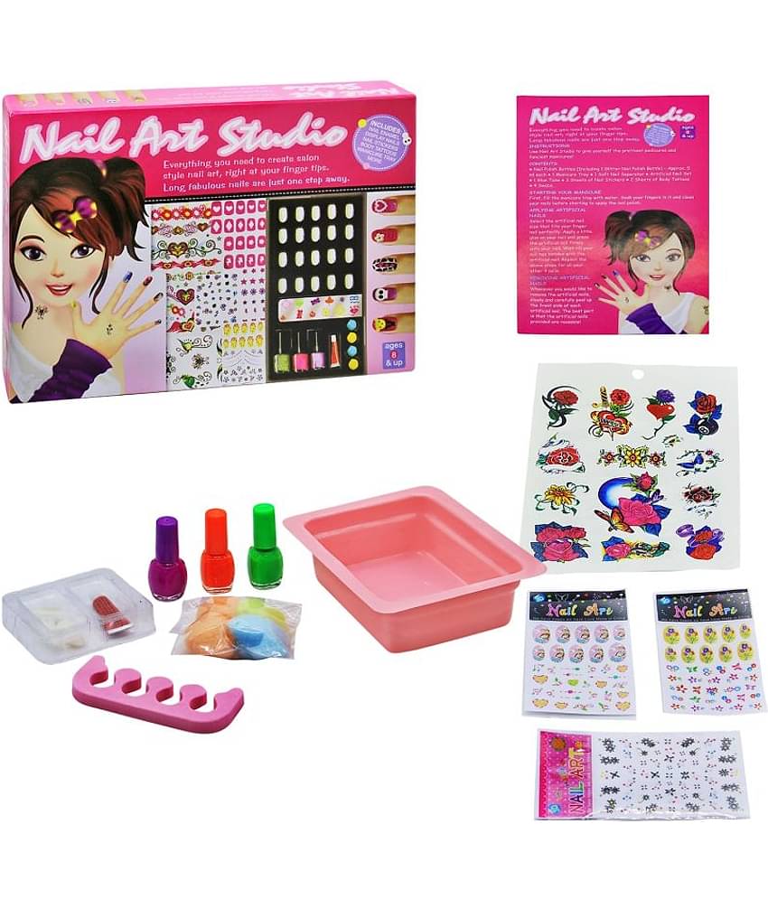 Toy Cloud Nail Art Studio | Creative Nail Art Kit for Girls | Perfect Gift for Girls | Kids Nail  KIT with Accessories