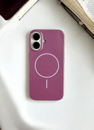 Plum Solid Silicone Case for iPhone 16
