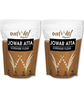 Amwel Jowar Atta | Sorghum Flour | Diabetic friendly Gluten Free Low GI  900 gm Pack of 2